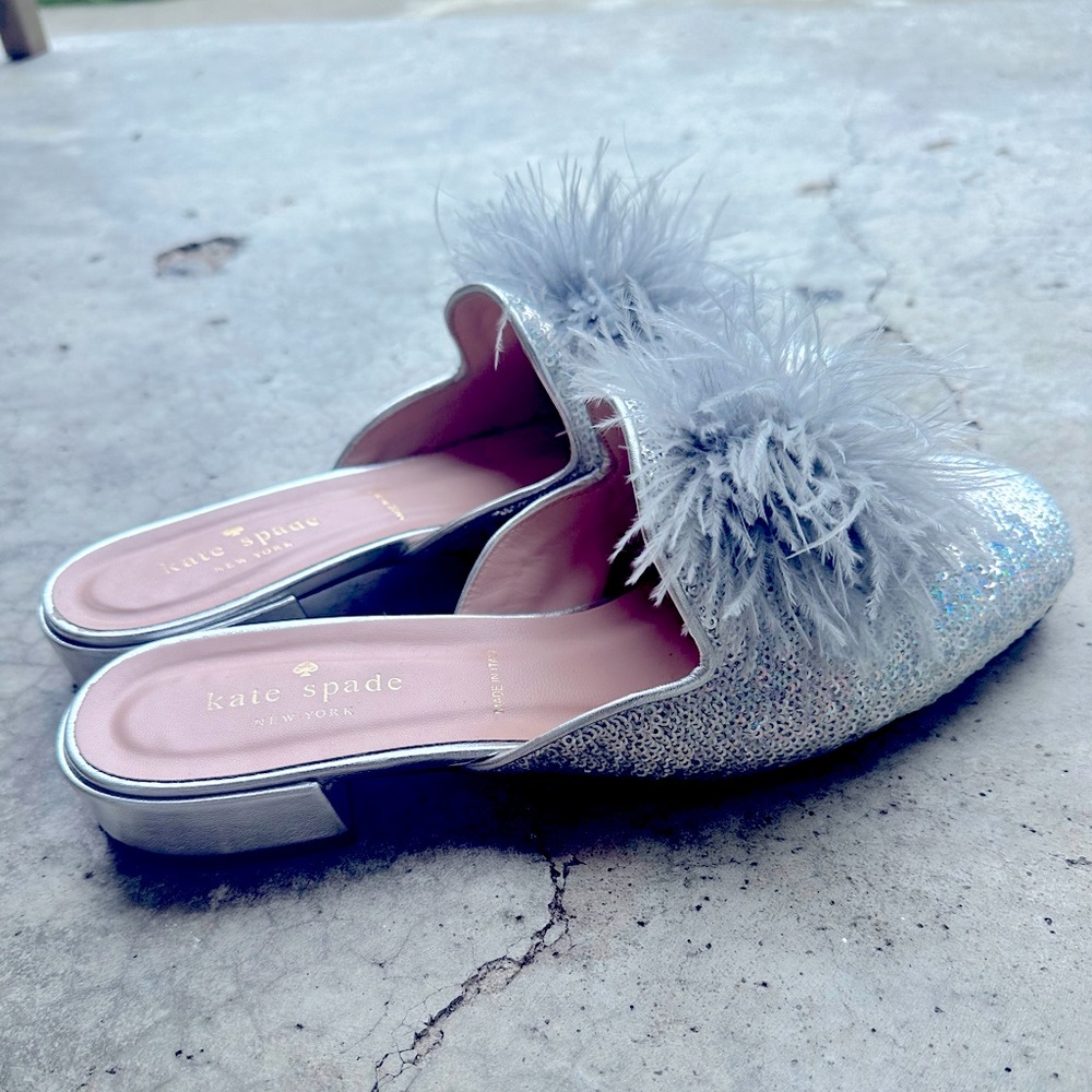 Kate Spade Glitter Sequin Mule Size 7